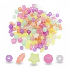 Декоративні намистинки для творчості Флуоресцентні Dom Busin УТ100031615 в упаковці 130 шт