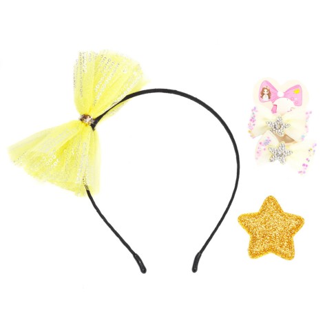 Обруч дитячий на голову "Принцеса", резинка, затискач 0105-036-6