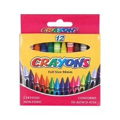 Набір дитячих воскових олівців "Crayons" 8496-12E 90 мм, 12 кольорів