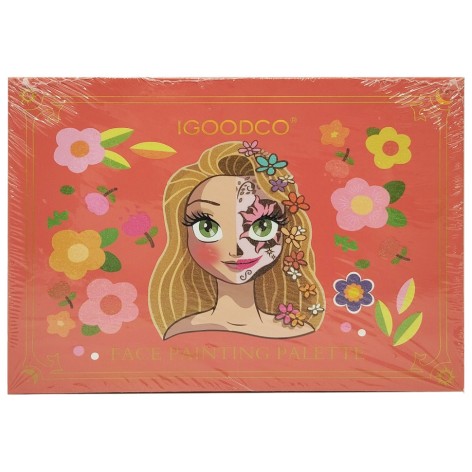 Дитяча косметика аквагрим IG 3002, 15 кольорів, пензлик у наборі