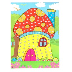 Дитяча мозаїка за номерами "Будиночок" 13-126-15 різнокольорові камінчики