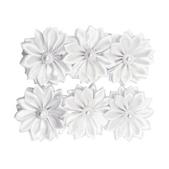 Набір резинок для волосся "Гербера" 0108-387, 6 штук, білий