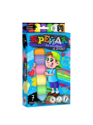 Мел для рисования на асфальте большой MEL-01-05, 7 шт