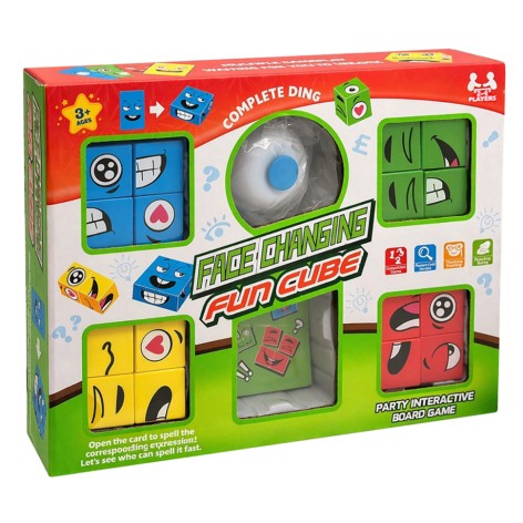 Настільна гра Смайлики HT-573, 4 кольори кубиків, картки, дзвінок