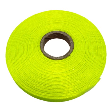 Атласна стрічка для рукоділля АБ-127, 0,6 см x 23 м, лимонний неон