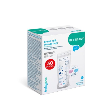 *Пакети для зберігання грудного молока з індикатором температури 