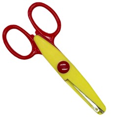 Ножиці дитячі "Craft" 1606A(Yellow-Red) з фігурним лезом