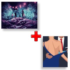 Набір картин за номерами 2 в 1 