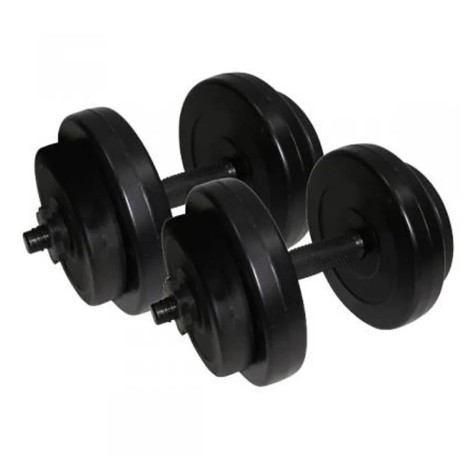 Гантелі складальні композитні в пластиковій оболонці Rock Pro 2 шт по 8 кг NE-PL-G-008-2