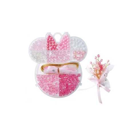 Набор бисера для изготовления креативных аксессуаров  N098-3/4/5 Розовый