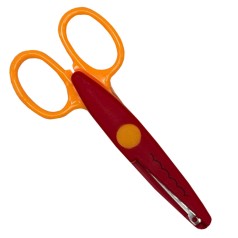 Ножиці дитячі "Craft" 1606A(Red-Orange) з фігурним лезом
