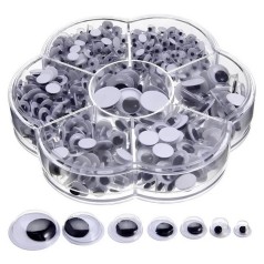 Декоративні оченята для творчості RESTEQ, різних розмірів