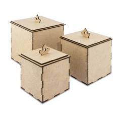 Заготовка для декорування "Скриньки для біжутерії" FDPO-038, 3 штуки