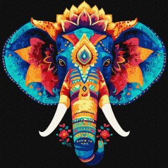 Картина за номерами "Загадковий слон" Ідейка KHO5179, 30х30 см