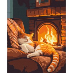 Картина за номерами "Тепло та муркотіння" Brushme BS54360, 40х50 см