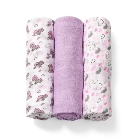 Пелюшки натуральні з бамбукового волокна (70х70 см) 3 шт. (Фіолетовий) 