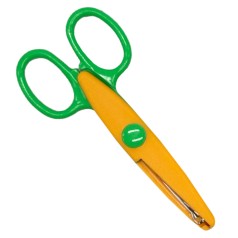 Ножиці дитячі "Craft" 1606A(Orange-Green) з фігурним лезом