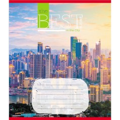 Зошит загальний "Захід сонця у місті" 096-630190K-2 в клітинку, 96 аркушів