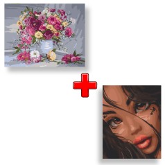 Набір картин за номерами 2 в 1 