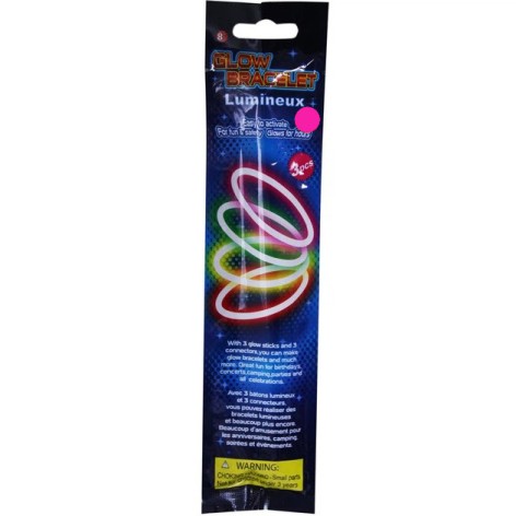 Неоновий браслет 3 в 1 PR908(Pink) 6 годин світла  