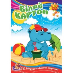 Набір білого картону БК-3 односторонній, А4, 10 аркушів