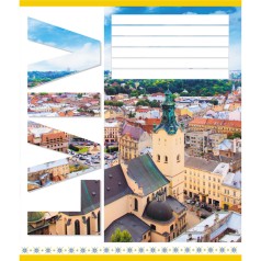 Зошит загальний "Міста України" 060-610031K-5 в клітинку, 60 аркушів