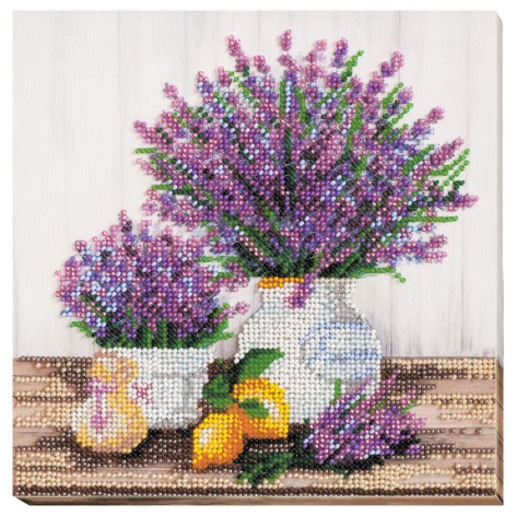 Набор-миди для вышивки бисером "Лаванды аромат" AMB-059 20х20 см