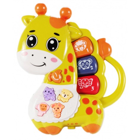 Детское пианино Жираф FT 0009 на батарейках  Зеленый