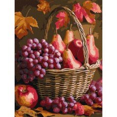 Картина за номерами "Осінні фрукти" Ідейка KHO5725, 30x40 см