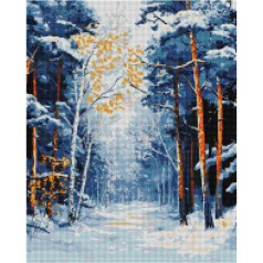 Алмазна мозаїка "Зимовий пейзаж" Brushme DBS1270, 40х50 см
