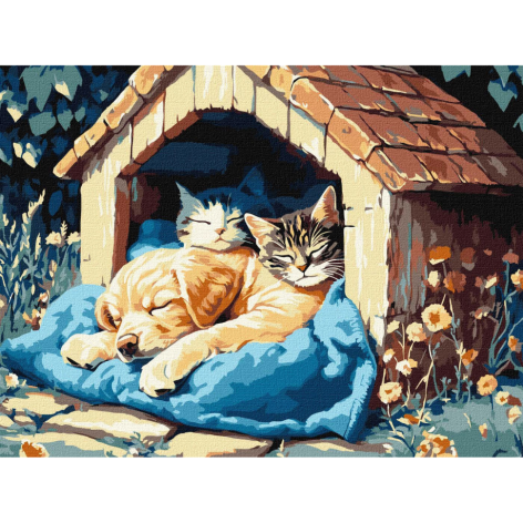 Картина за номерами "Тихий час" Ідейка KHO6695 30х40 см                                         