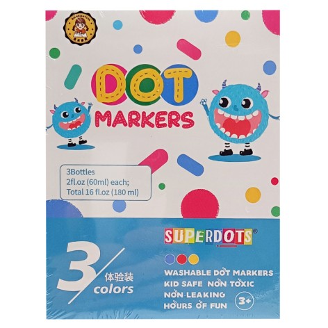 Детские точечные маркеры 35506, 3 цвета по 60 мл