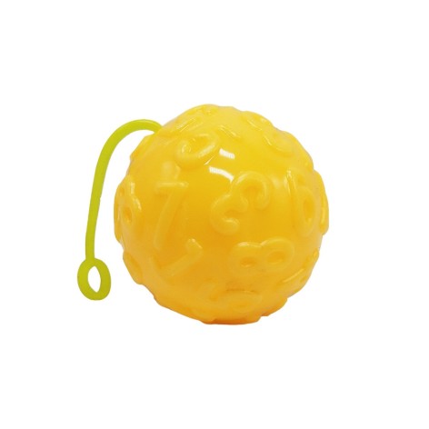 М'яч дитячий MS 4286(Yellow) 7,5 см, текстурний, пискавка, мерехтить