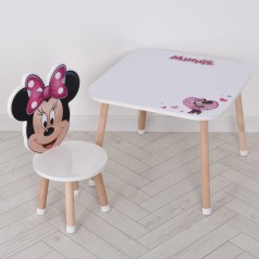 Дерев'яний дитячий столик M 502-8-2 зі стільчиком
