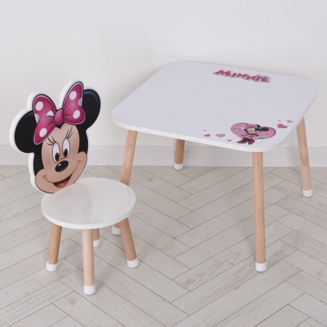 Дерев'яний дитячий столик M 502-8-2 зі стільчиком