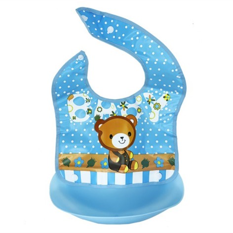 Детский слюнявчик Трактор MGZ-0602(Blue Bear) со съемным карманом