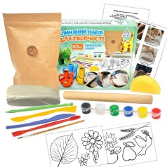 Дитячий глиняний набір для творчості GL-001 природна глина 0,5 кг