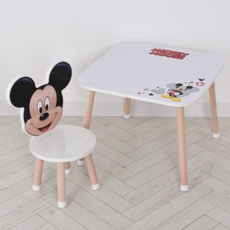 Дерев'яний дитячий столик M 502-8-3 зі стільчиком