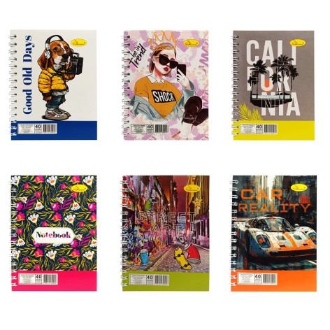 Блокнот для записей АП-1711 А6, 40 листов, пружина сверху