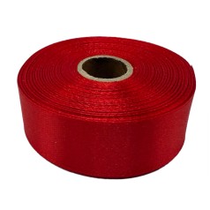 Атласна стрічка для рукоділля АБ-337, 2,5 см x 23 м, рубіновий