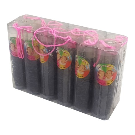 Детская резинка для волос 0308-257-2 силиконовая, черная