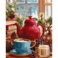 Картина за номерами "Зимова атмосфера вдома" KHO5745, 40х50 см