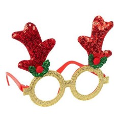 Окуляри новорічні "Ялинка" 2524-SP(Red) розмір 13 см