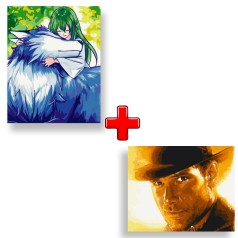 Набір картин за номерами 2 в 1 