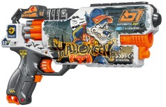 Іграшковий пістолет автомат. барабан на батарейках з м'як. набоями Хеллоуїн (24 шт.) (34х21см)