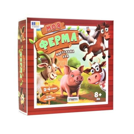 Настольная игра "Моя ферма" 30435 игровое поле, фишки с животными