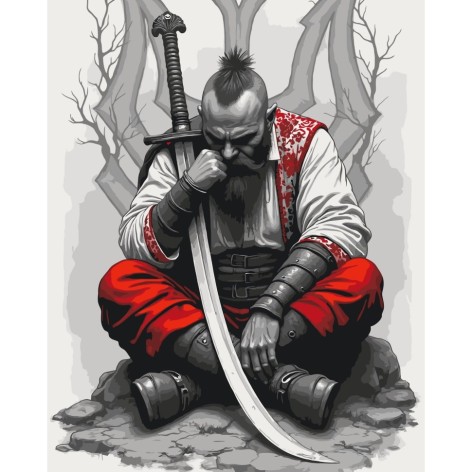 Картина за номерами "Козак із шаблею" 10178-AC 40х50 см                                                        