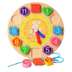 Рамка вкладиш Годинник Limo Toy MD 1270 зі шнурівкою, 18 см  Заяць