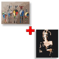 Набір картин за номерами 2 в 1 