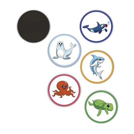 Наліпки для привчання дитини до горщика "Морські тварини" MGZ-0732, 5 шт